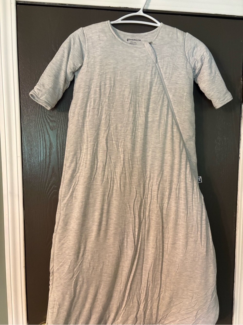 Gunamuna Soft Heather Gray Kids Sleep Sack with Dual Side Zip TOG 2.6
